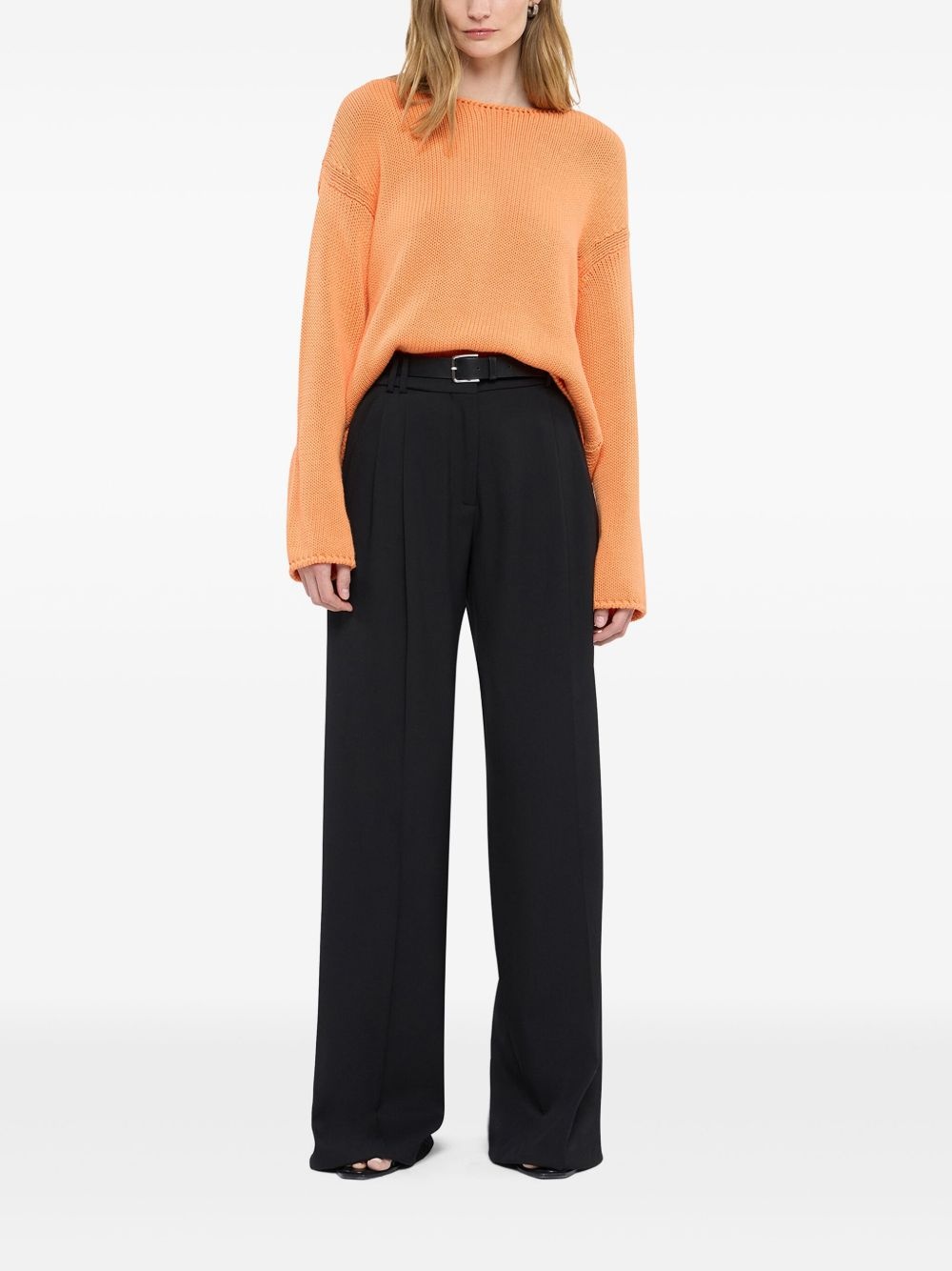 draped-knit jumper - 2