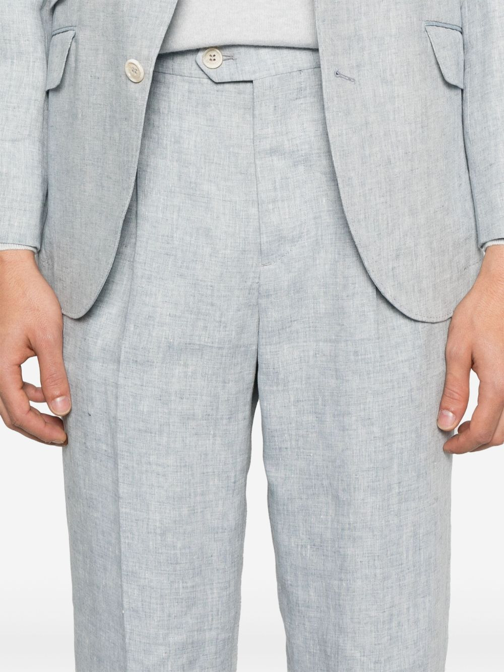 Linen Single-Breasted Suit - 5