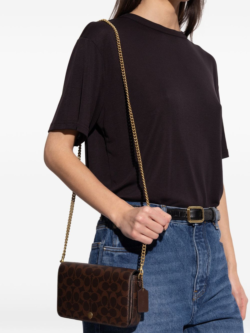 COACH Mila detachable-chain logo-pattern crossbody bag outlook