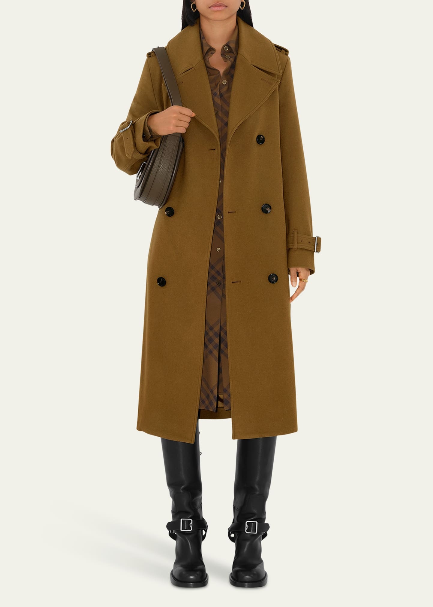 Cashmere Double-Breasted Trench Coat - 2