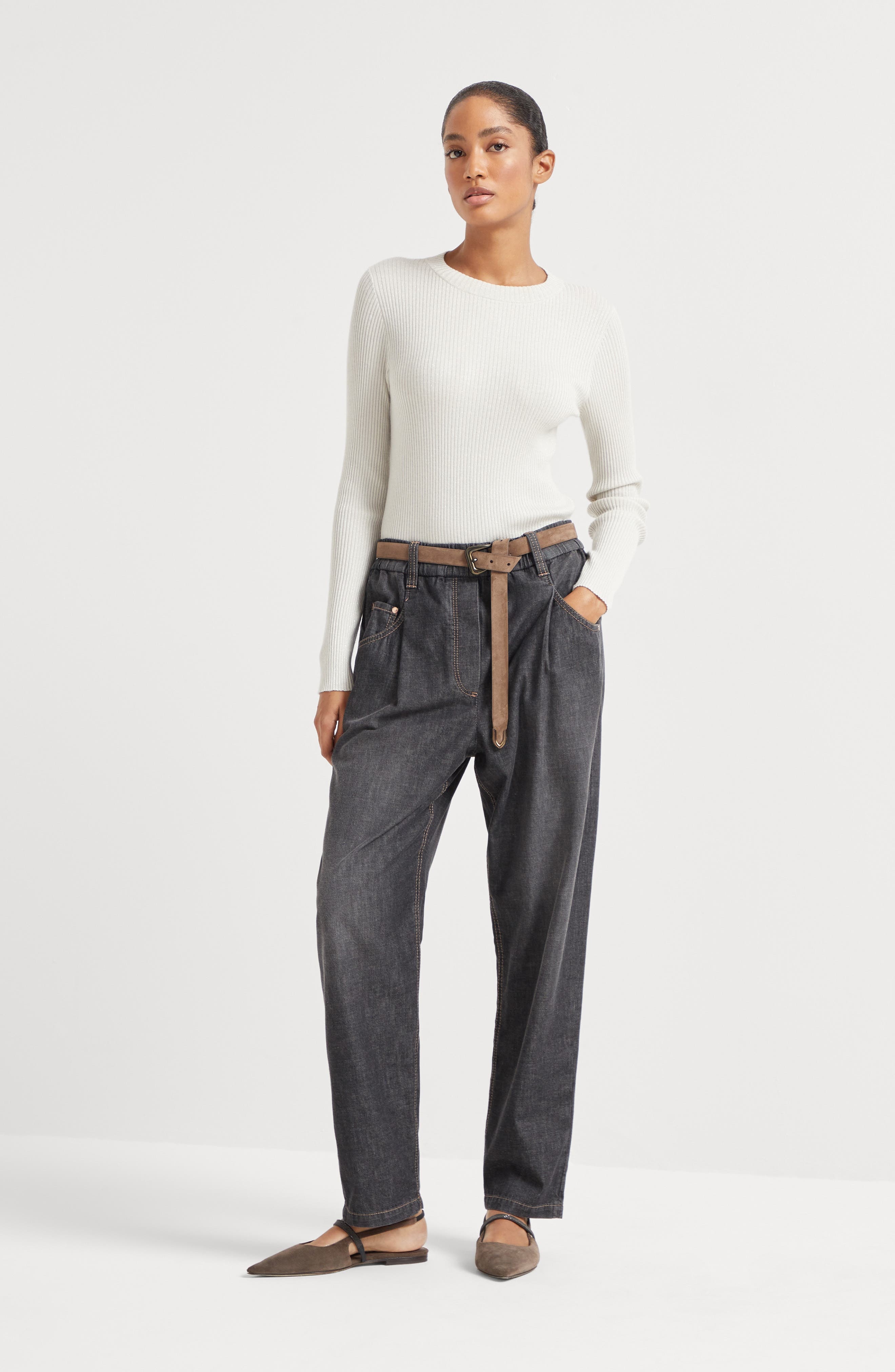Brunello Cucinelli Five-pocket trousers in Dark Grey at Nordstrom - 5