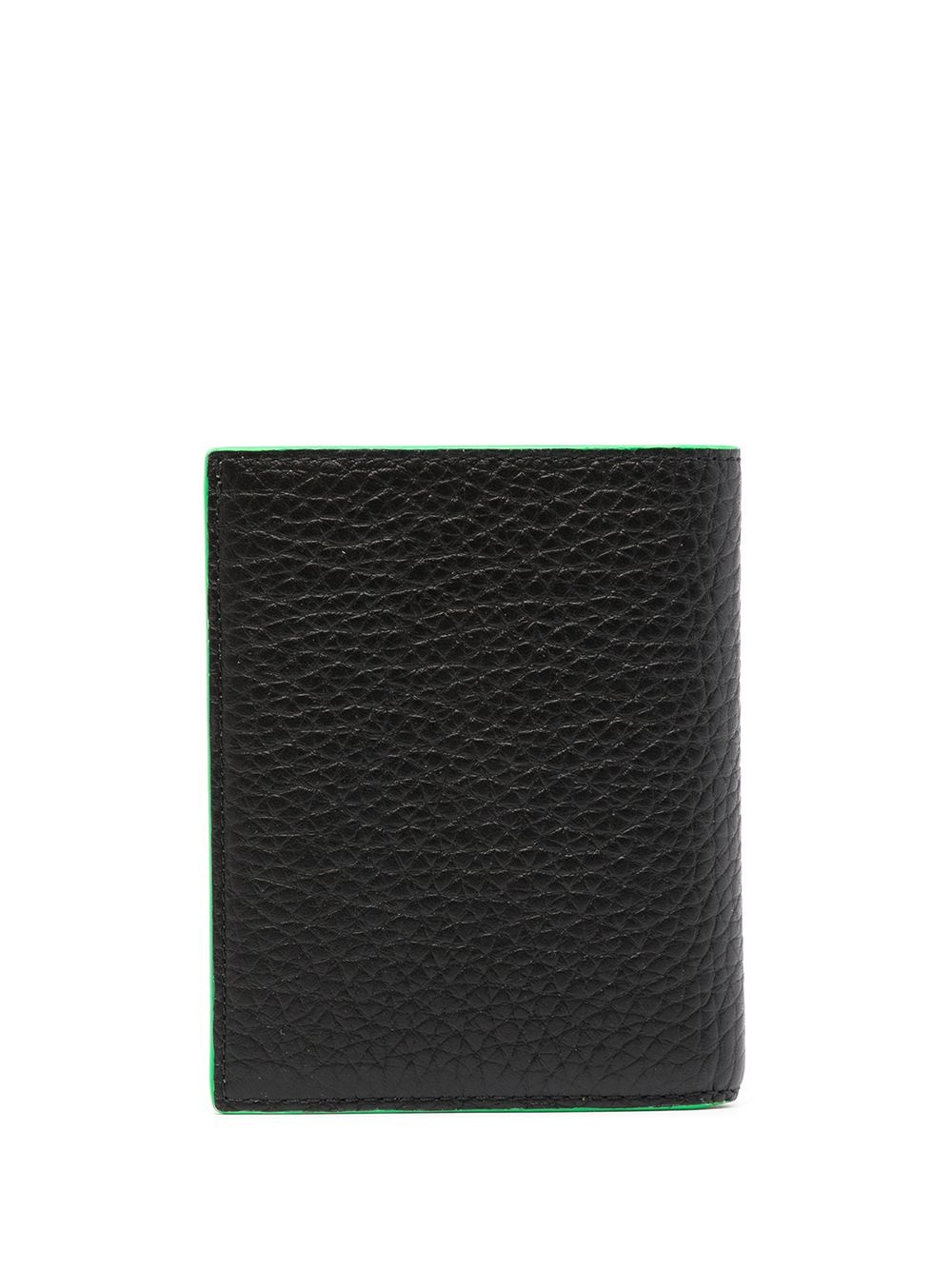 grained leather trifold wallet - 2