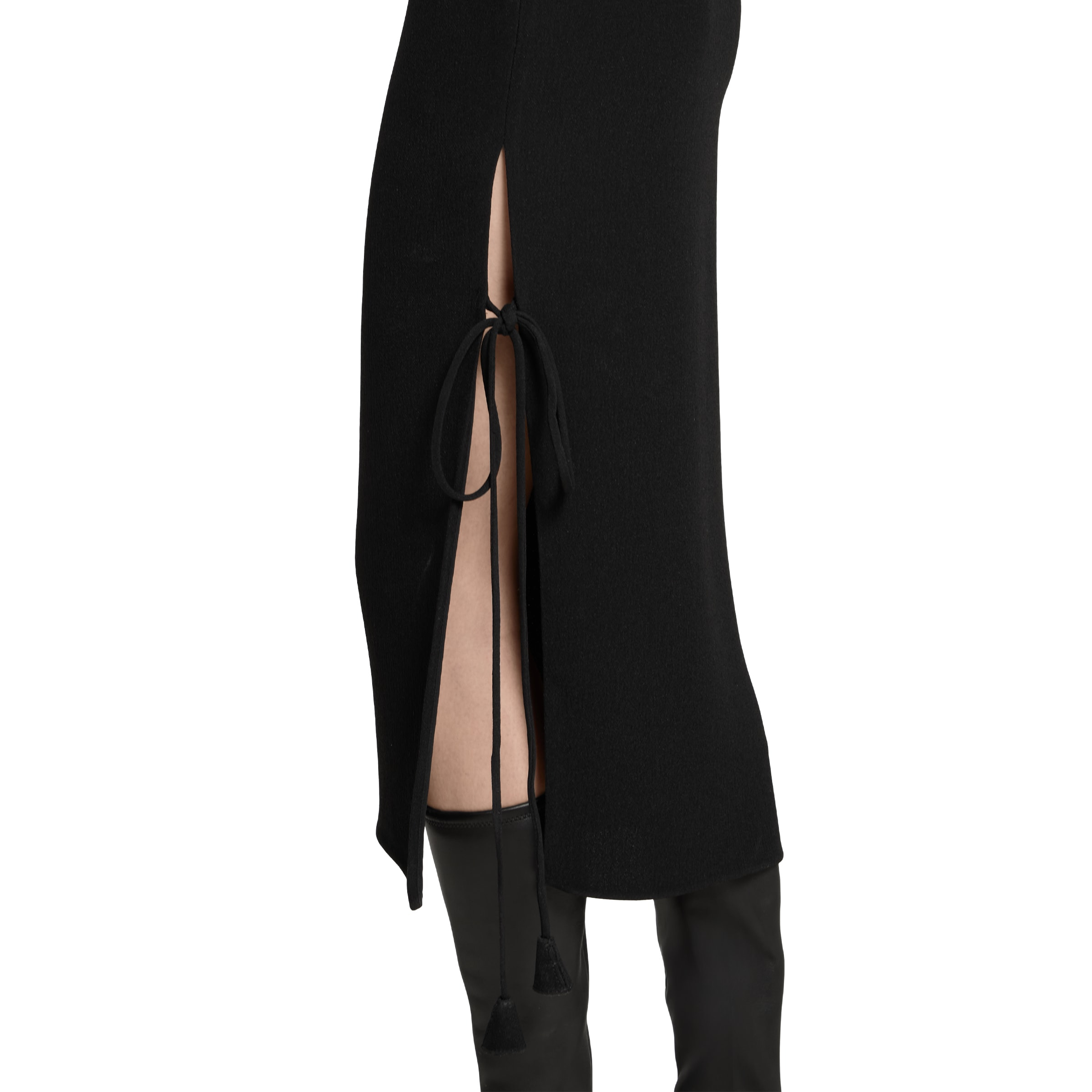 Silk crêpe dress with embroidery - 5