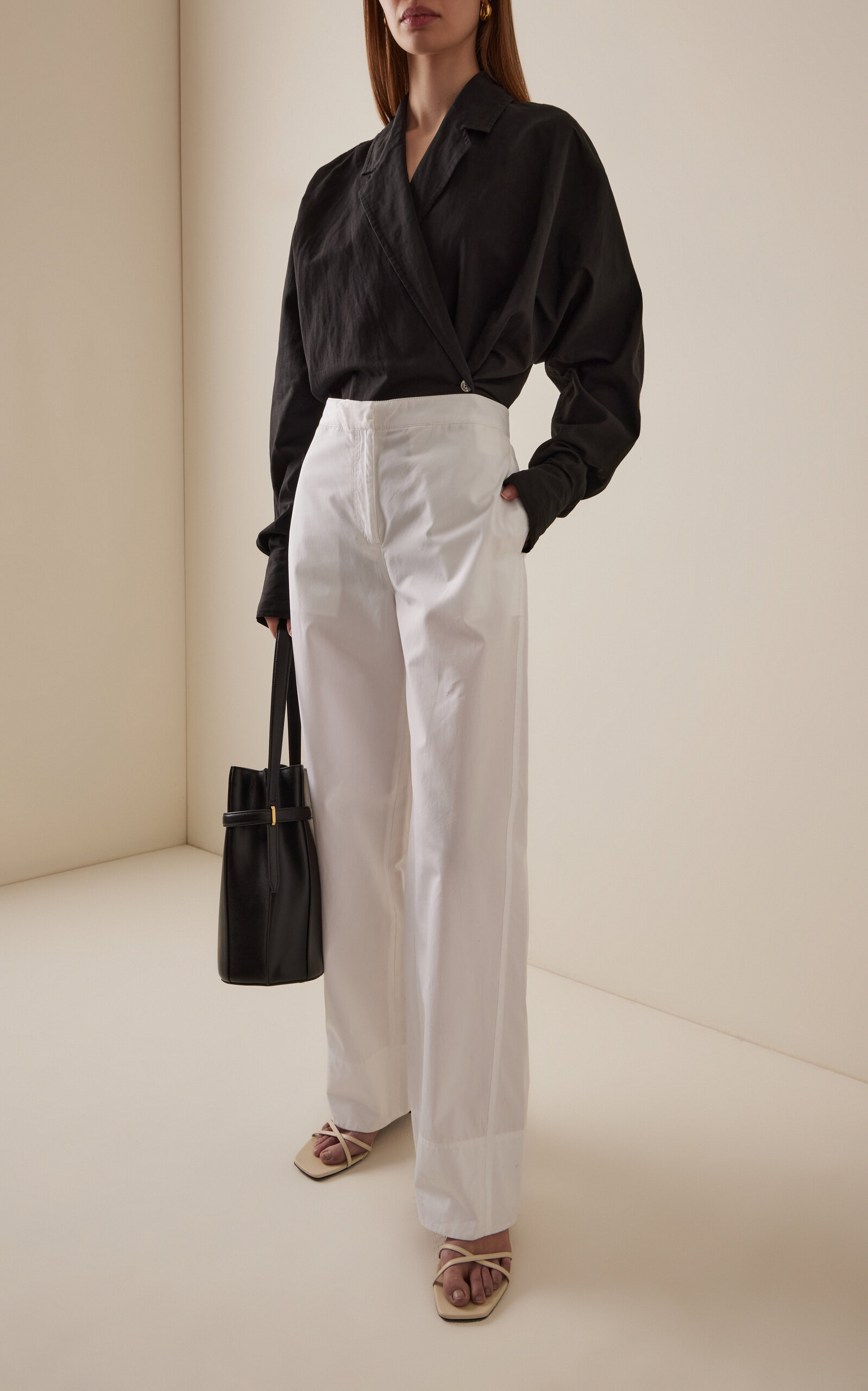 Wrap-Effect Blouse black - 3