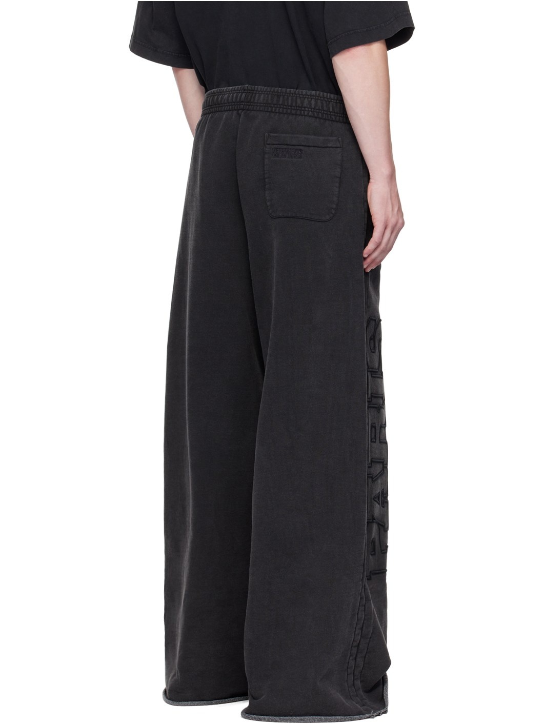 Black 'Paris' XXXL Sweatpants - 3