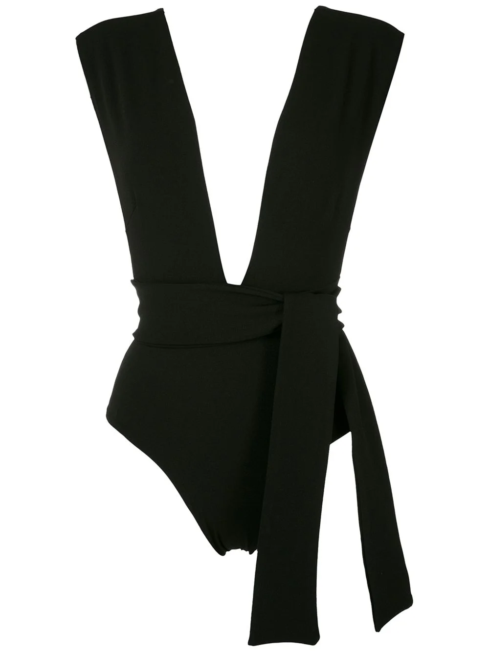 tie-up plunging neck one-piece - 1
