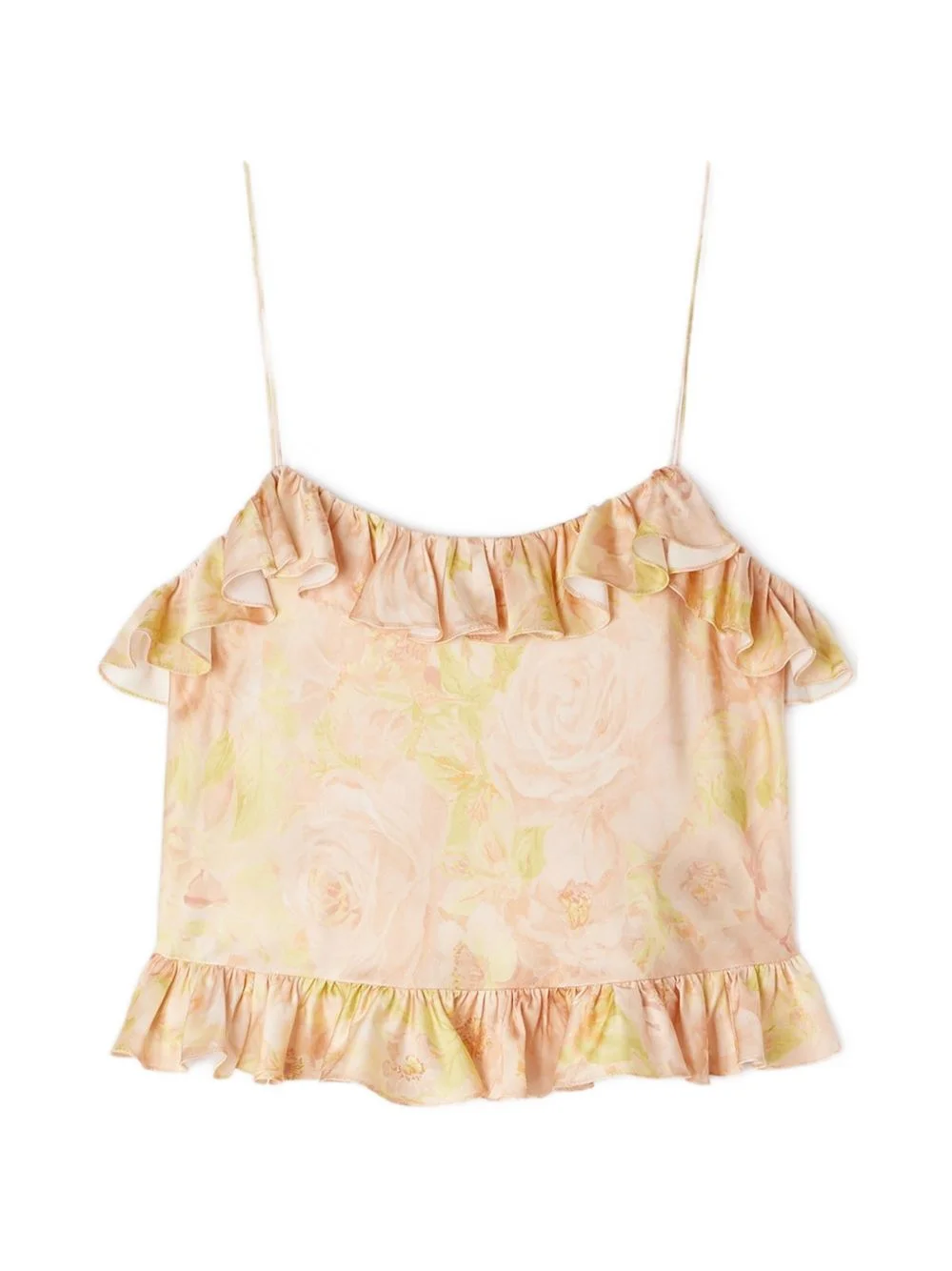 ruffled floral print top - 1