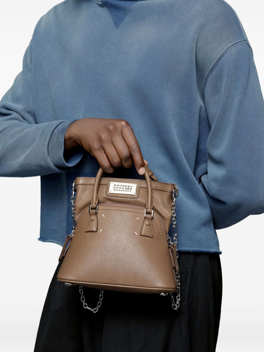 mini 5AC chain-detail shoulder bag - 2