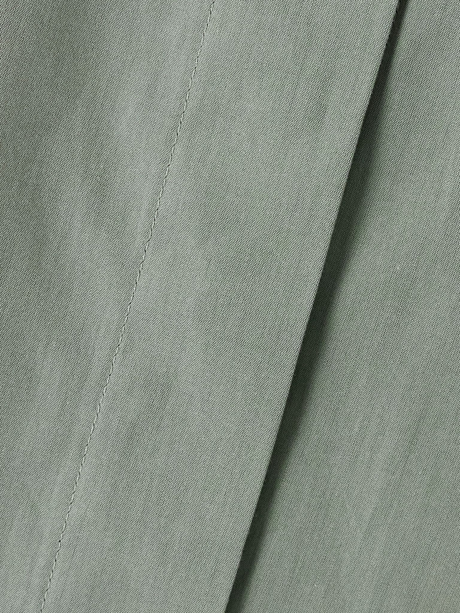 Viale belted cotton-poplin midi shirt dress Sage green - 4