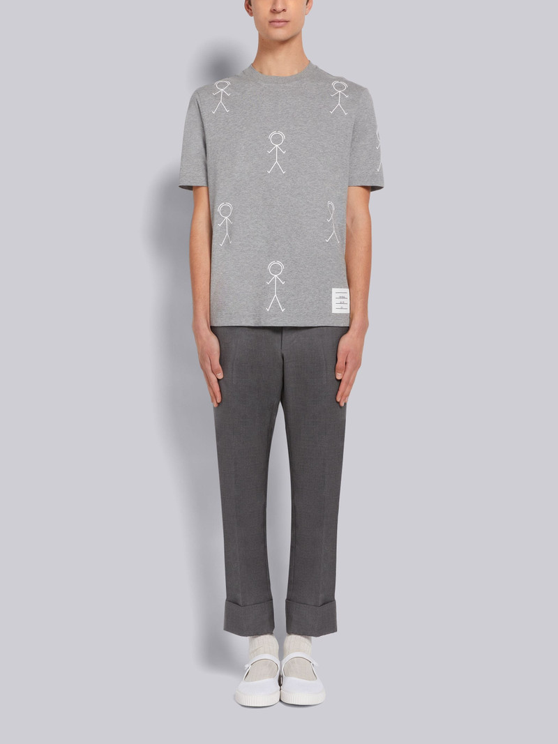 Light Grey Midweight Jersey Half Drop Mr. Thom Icon Print Tee 4