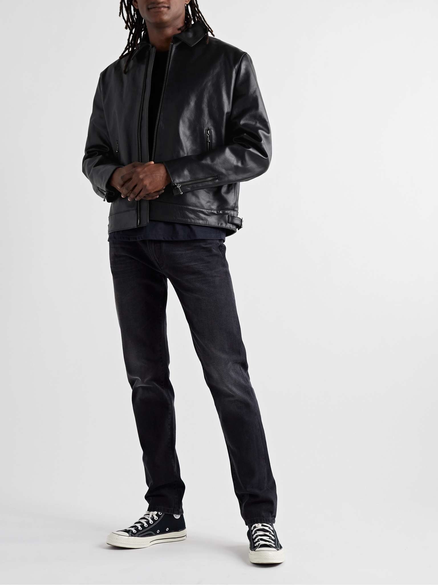 Eddy Leather Blouson Jacket - 2