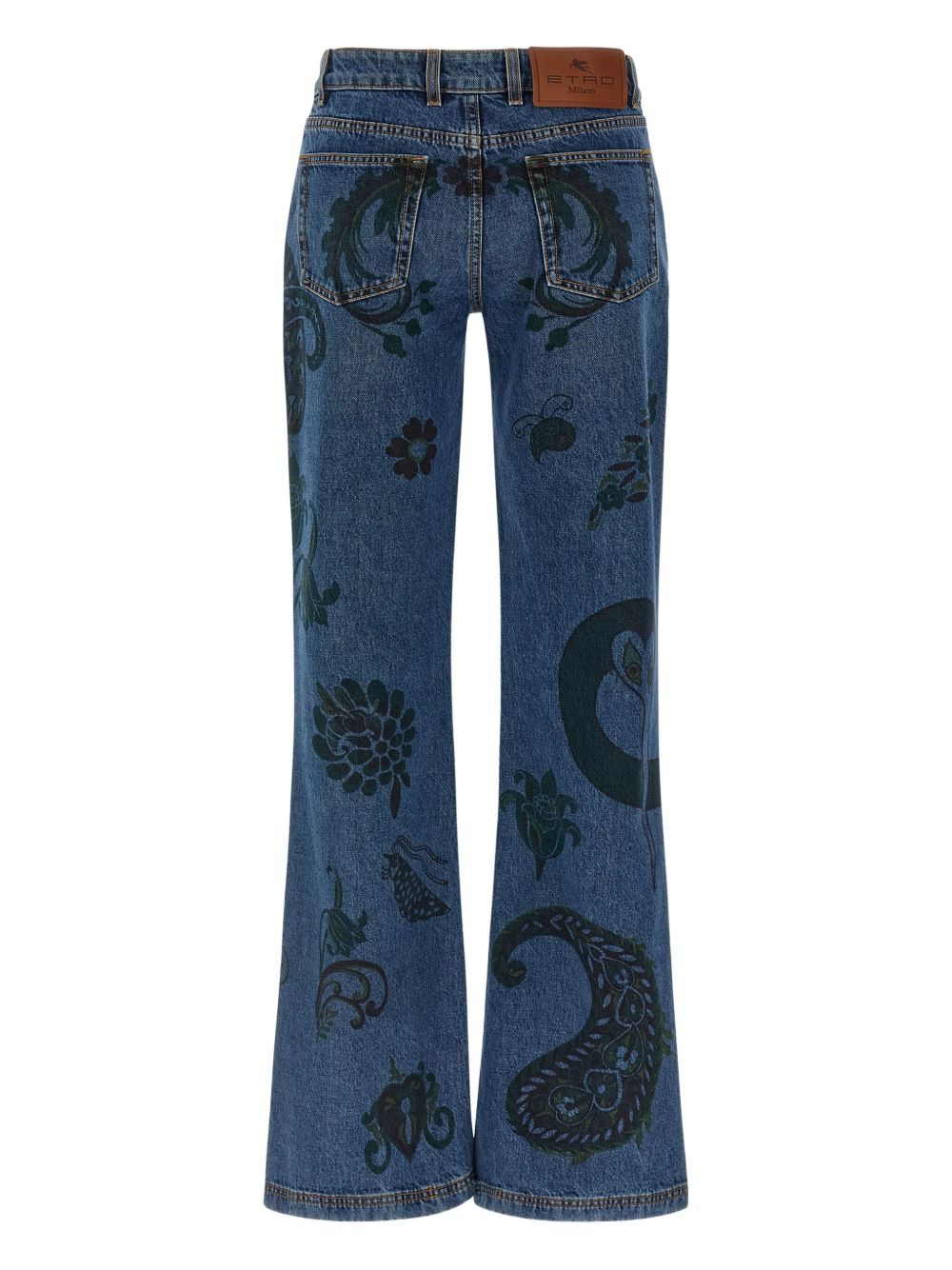 paisley print jeans - 2