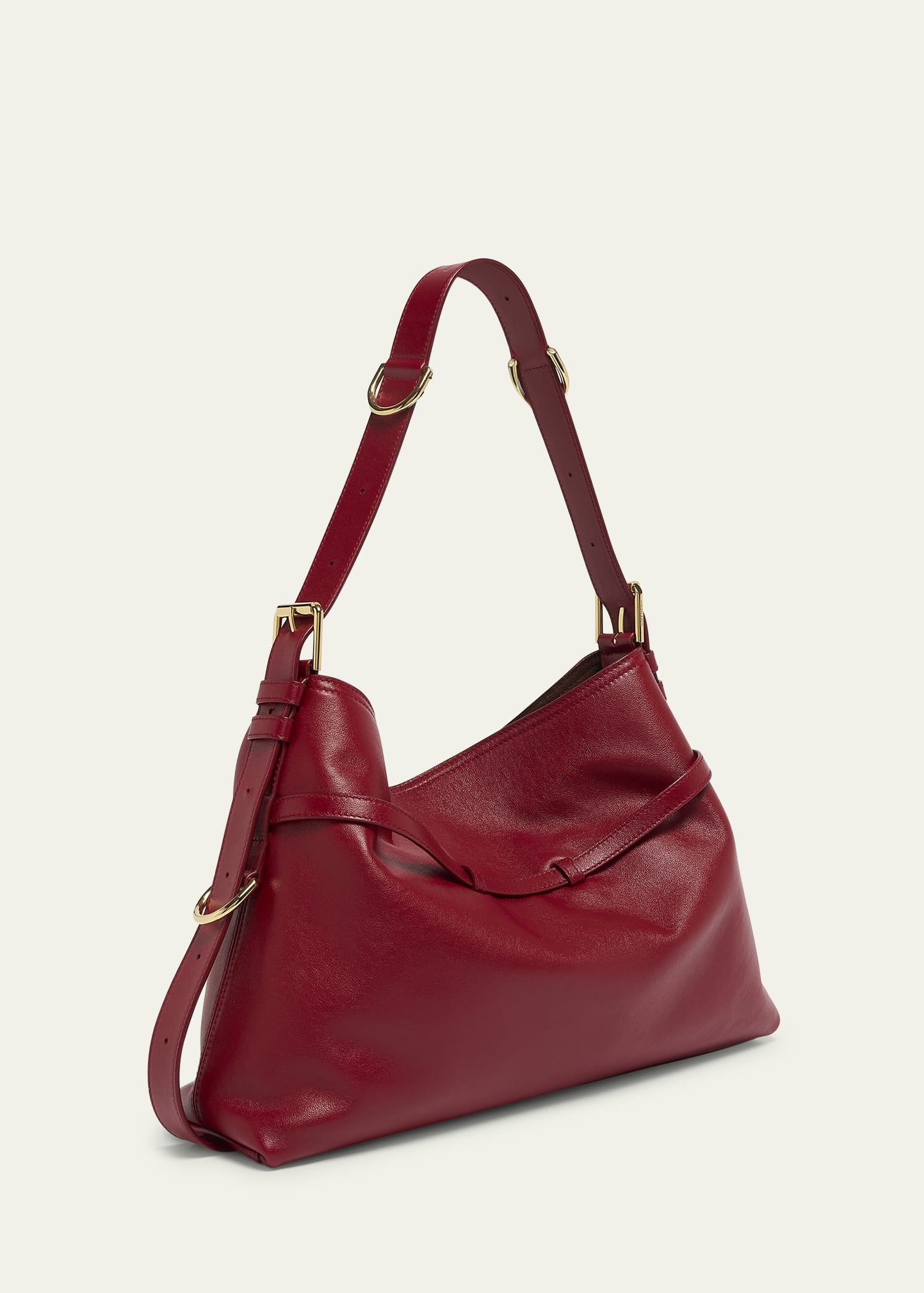 Voyou Medium Shoulder Bag in Shiny Leather - 2