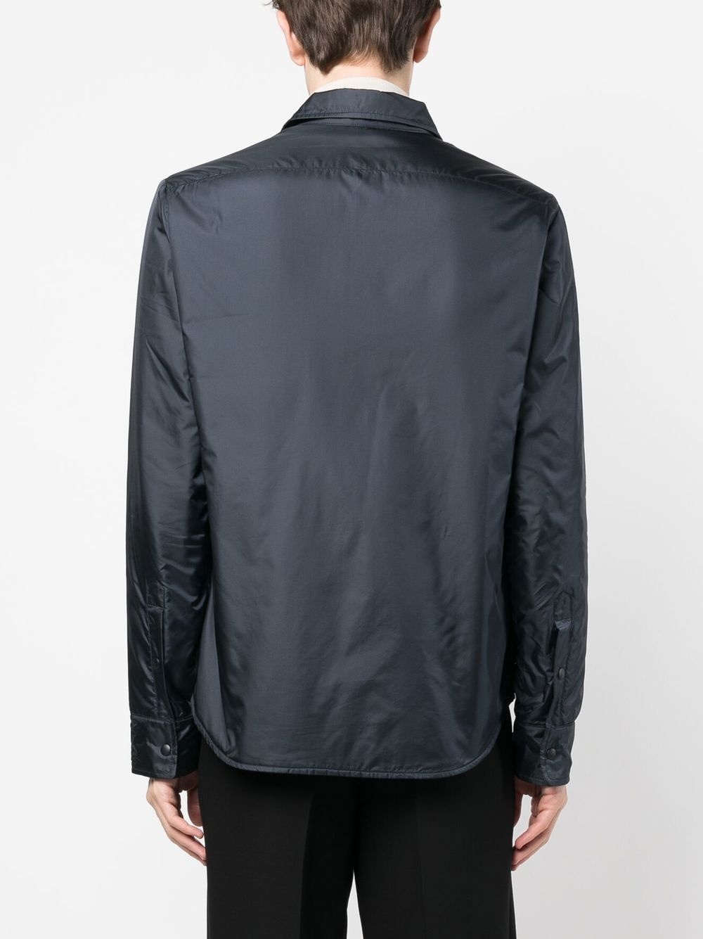 long-sleeve buttoned shirt jacket - 4