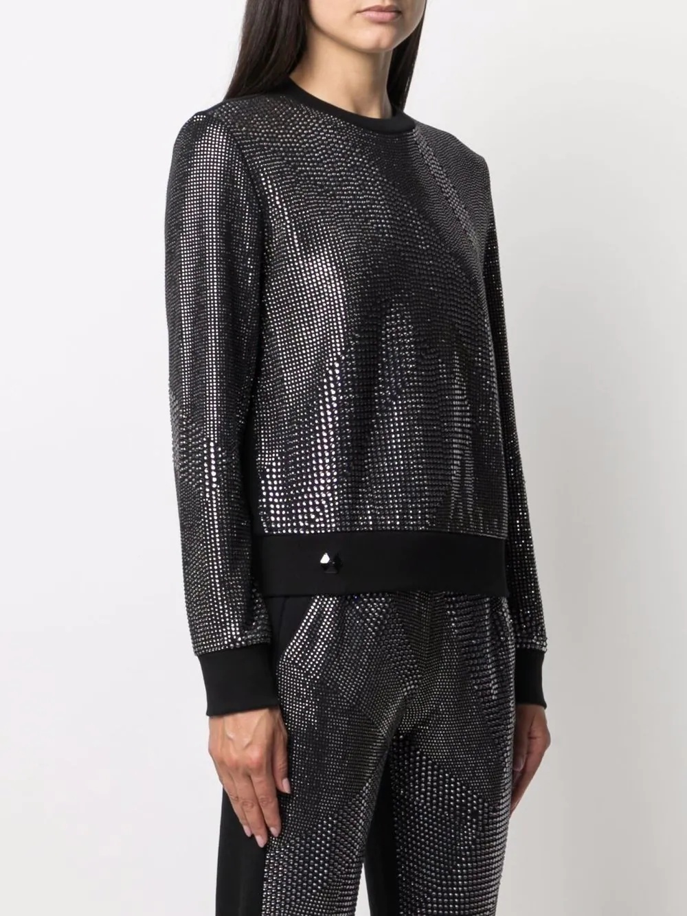 crystal-embellished cotton sweatshirt - 3