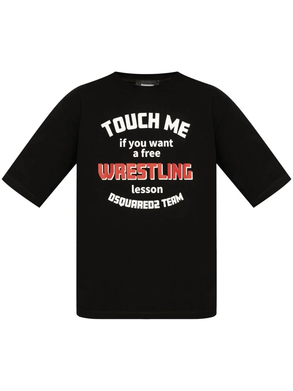 slogan-print cotton t-shirt - 1