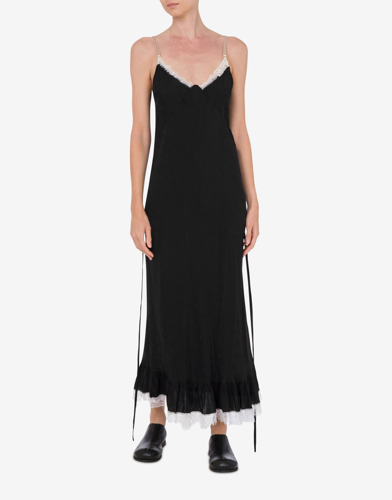 VISCOSE AND SILK DRESS FLOWER JACQUARD 1