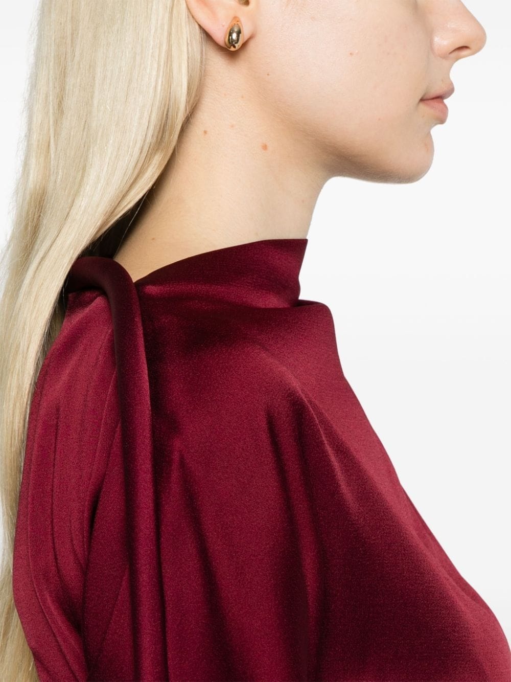 piped-trim midi dress - 5