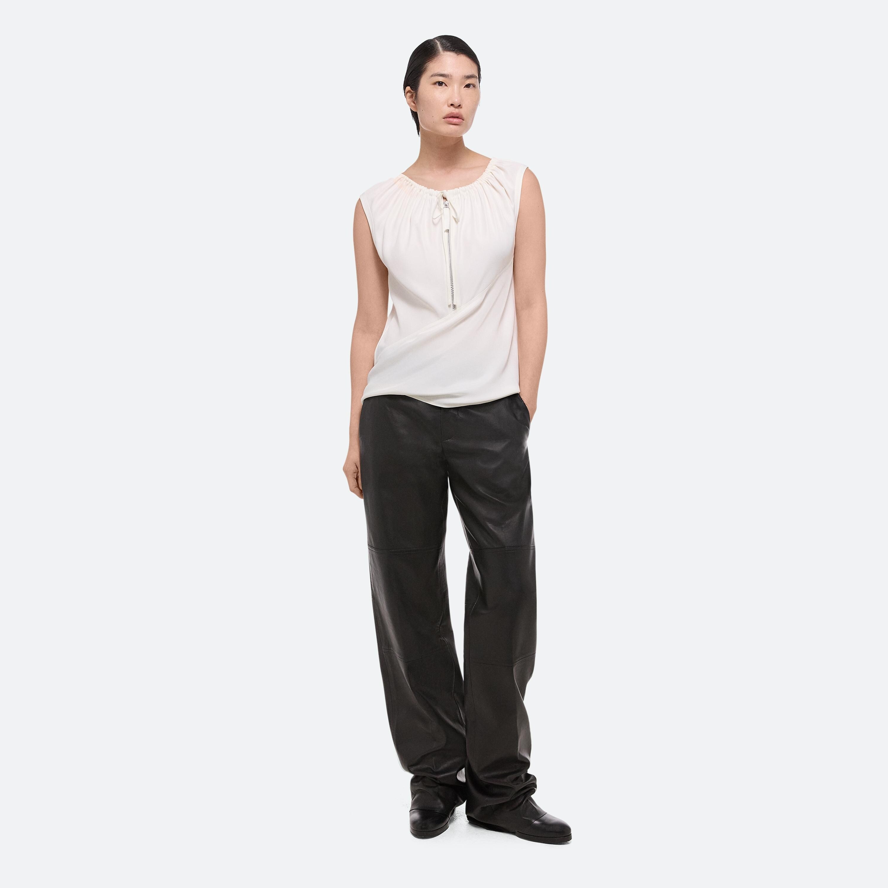 DRAWSTRING SLEEVELESS TOP - 2