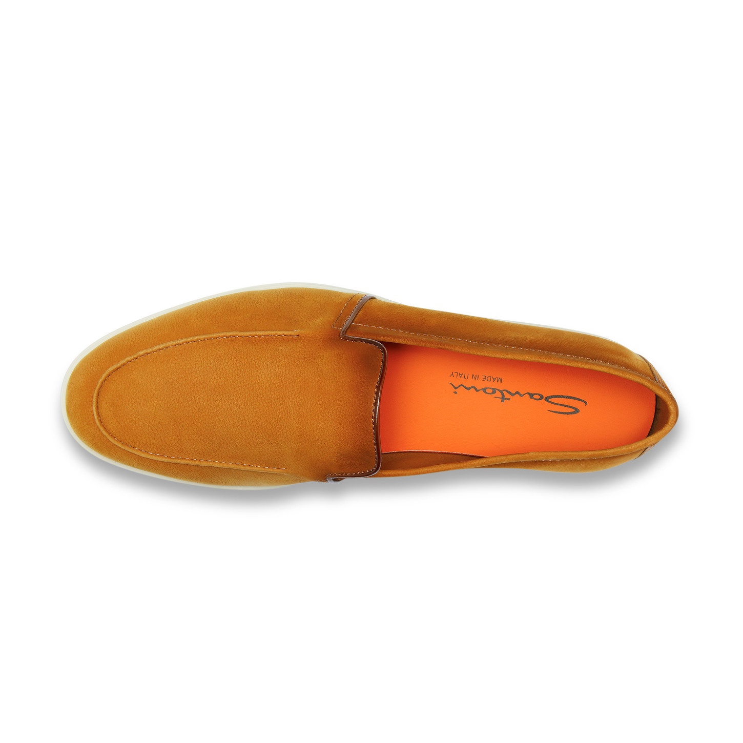 Men's brown tumbled nubuck loafer - 4
