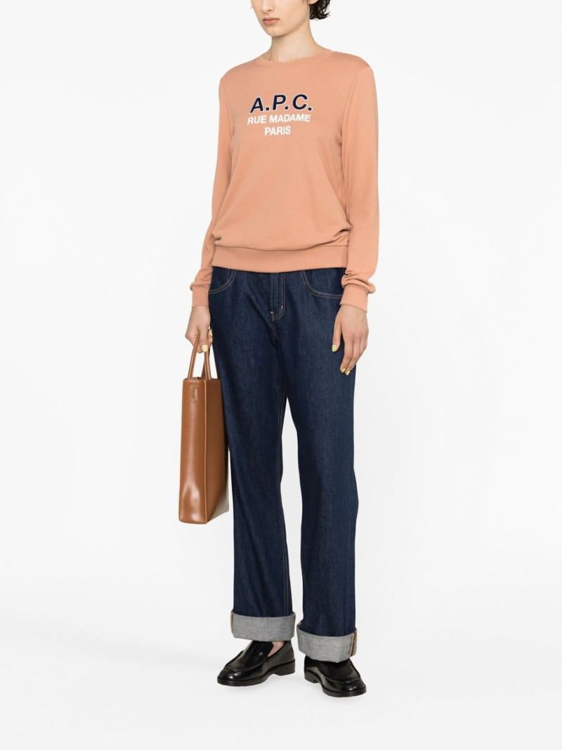A.P.C. Madame logo-print cotton sweatshirt outlook