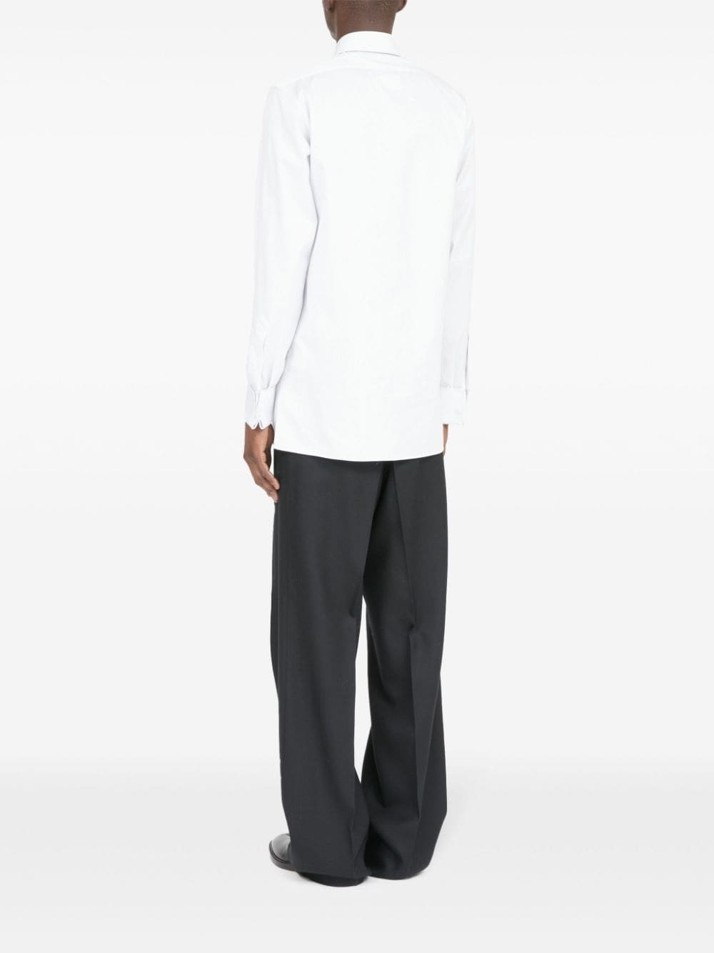 pinstripe cotton poplin shirt - 5