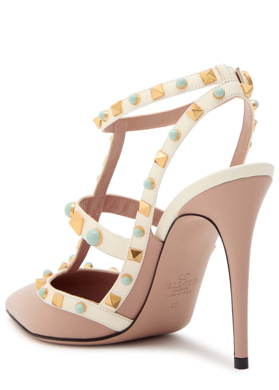 Valentino Rockstud 100 Embellished Leather Pumps - 2