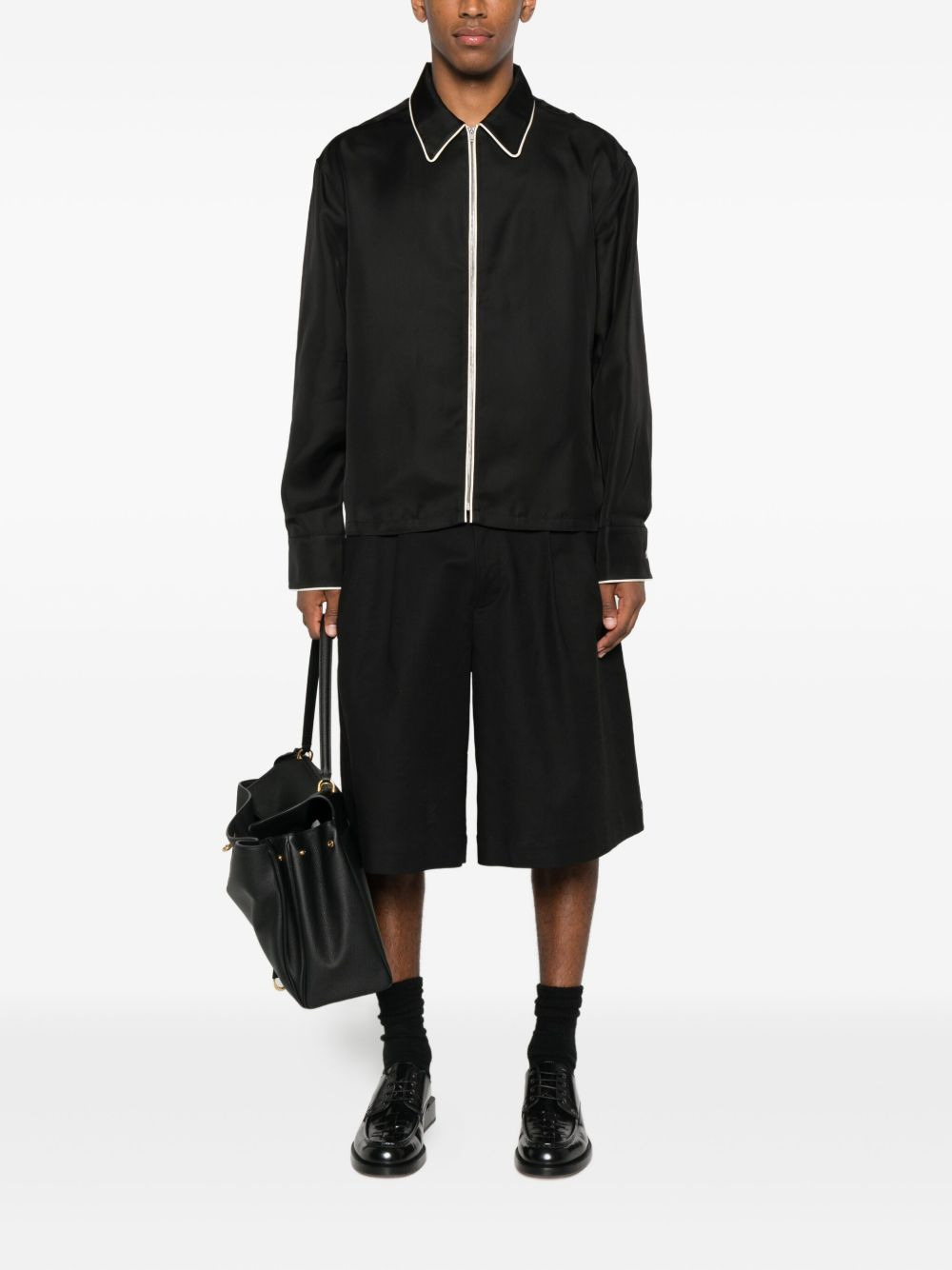 zip-front shirt - 2