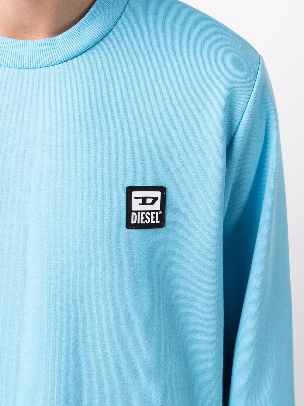 logo-patch crew neck sweatshirt - 5