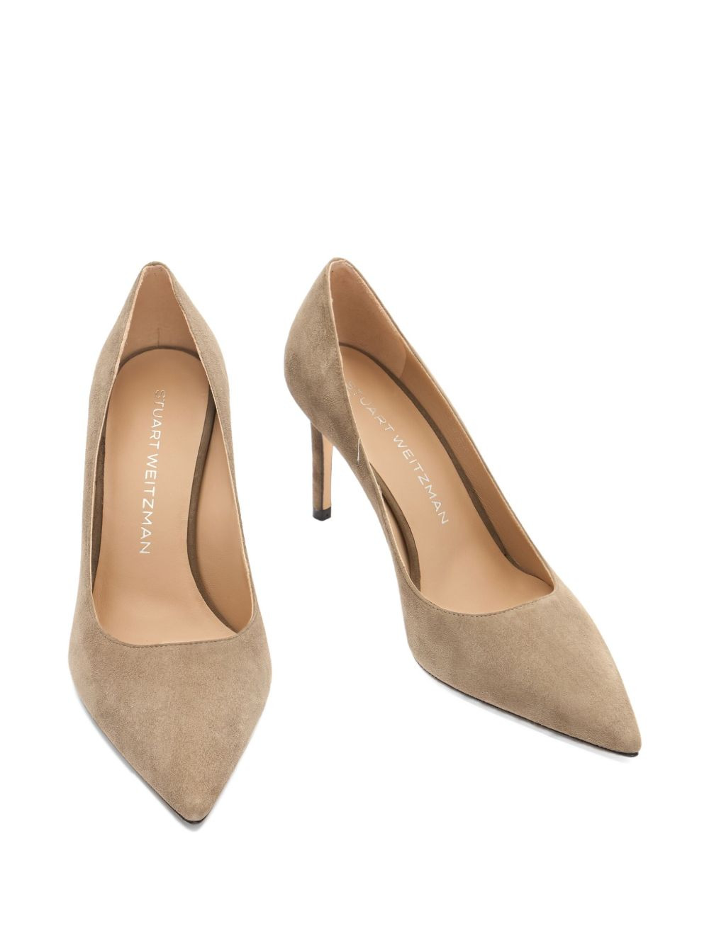 85mm Stuart Power suede pointed-toe pumps - 5