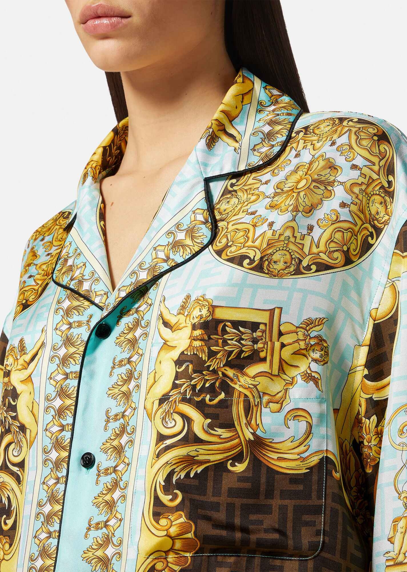Fendace Gold Baroque Pyjama Top - 5