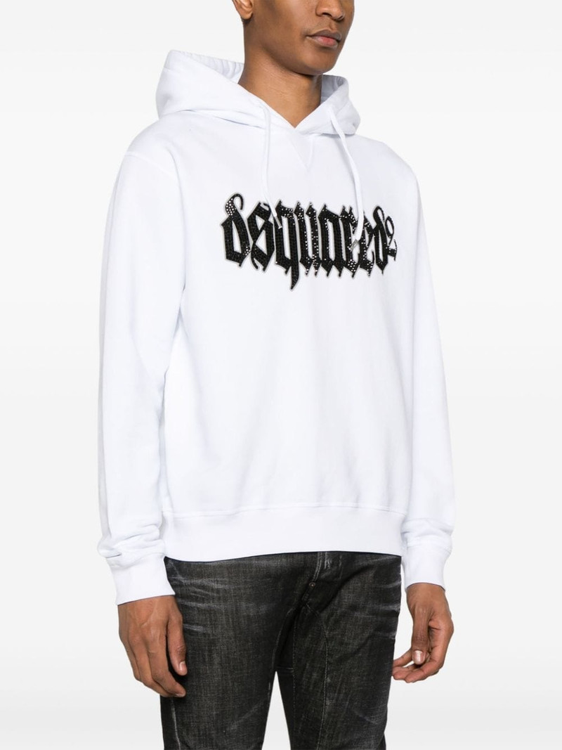 logo-appliquÃ© cotton hoodie 3