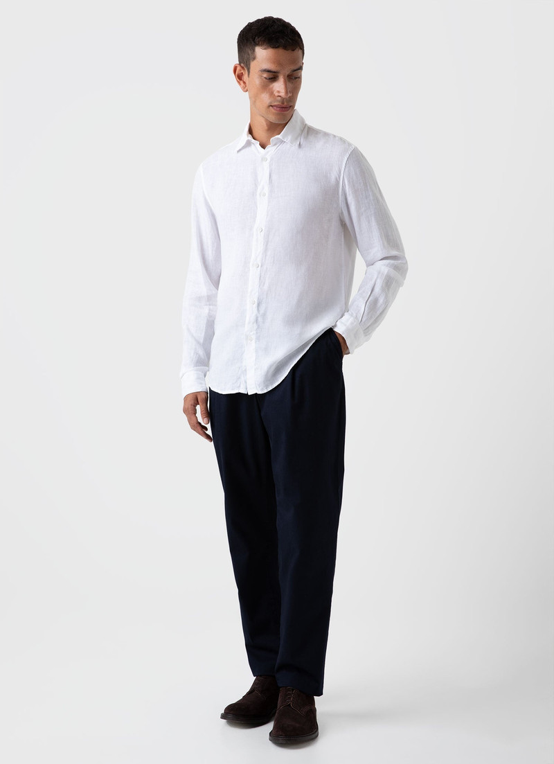Sunspel Linen Long Sleeve Shirt outlook