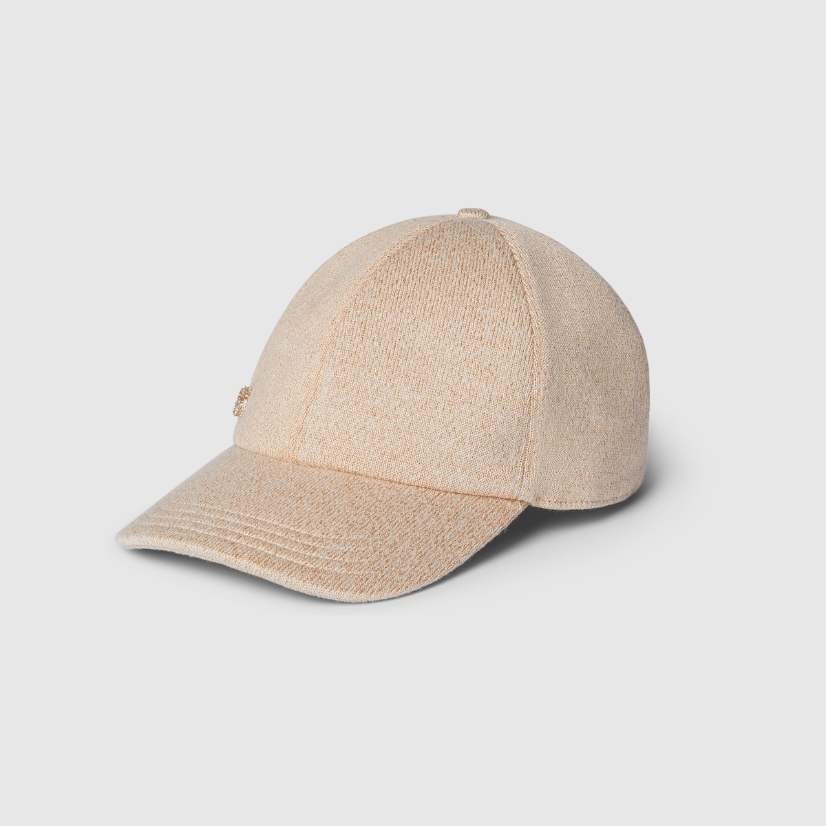 Knit wool, viscose and lamè baseball hat - 1