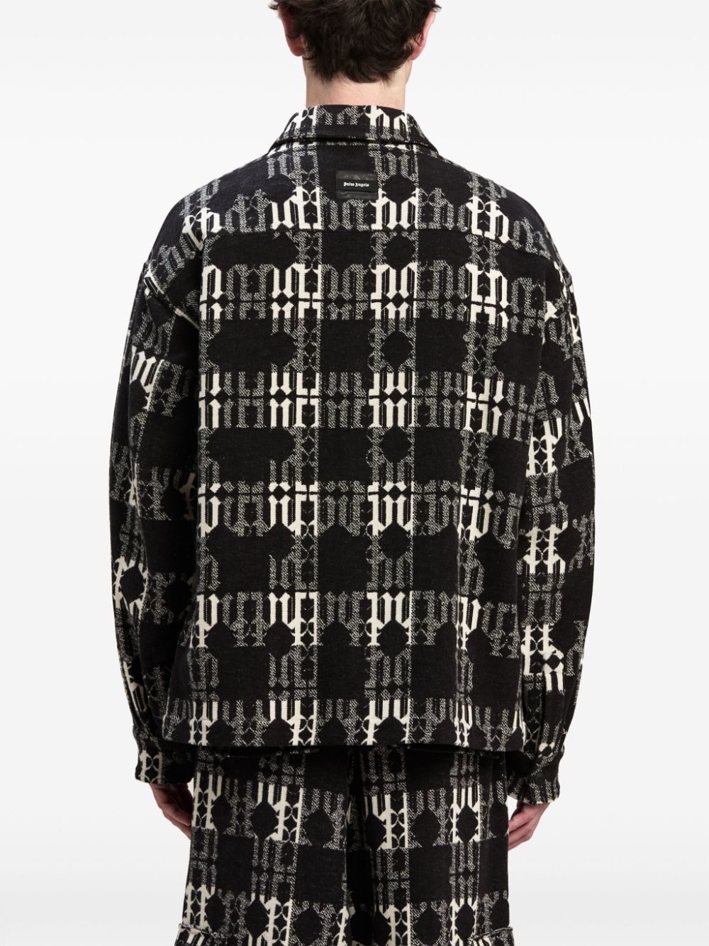 monogram-pattern cotton shirt - 5