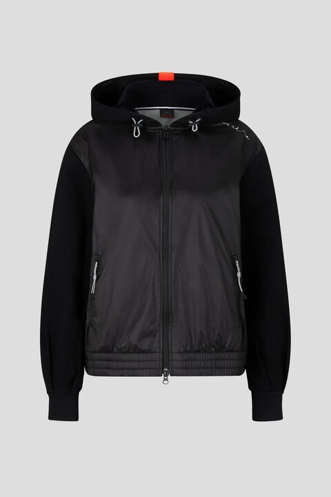 Elin Hoodie sweatshirt jacket in Black - 1