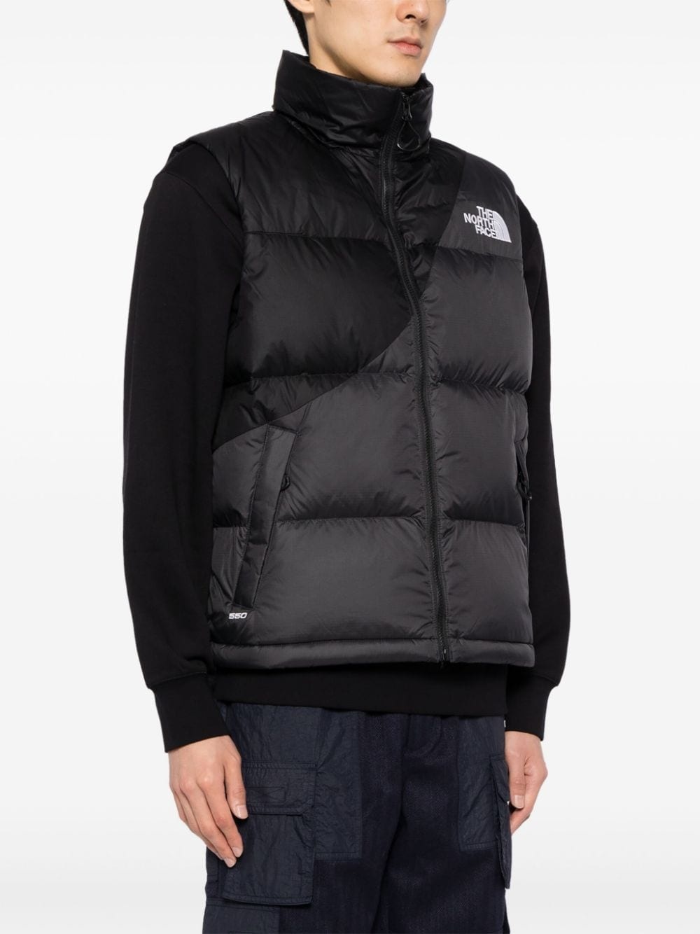 logo-embroidered padded jacket - 3