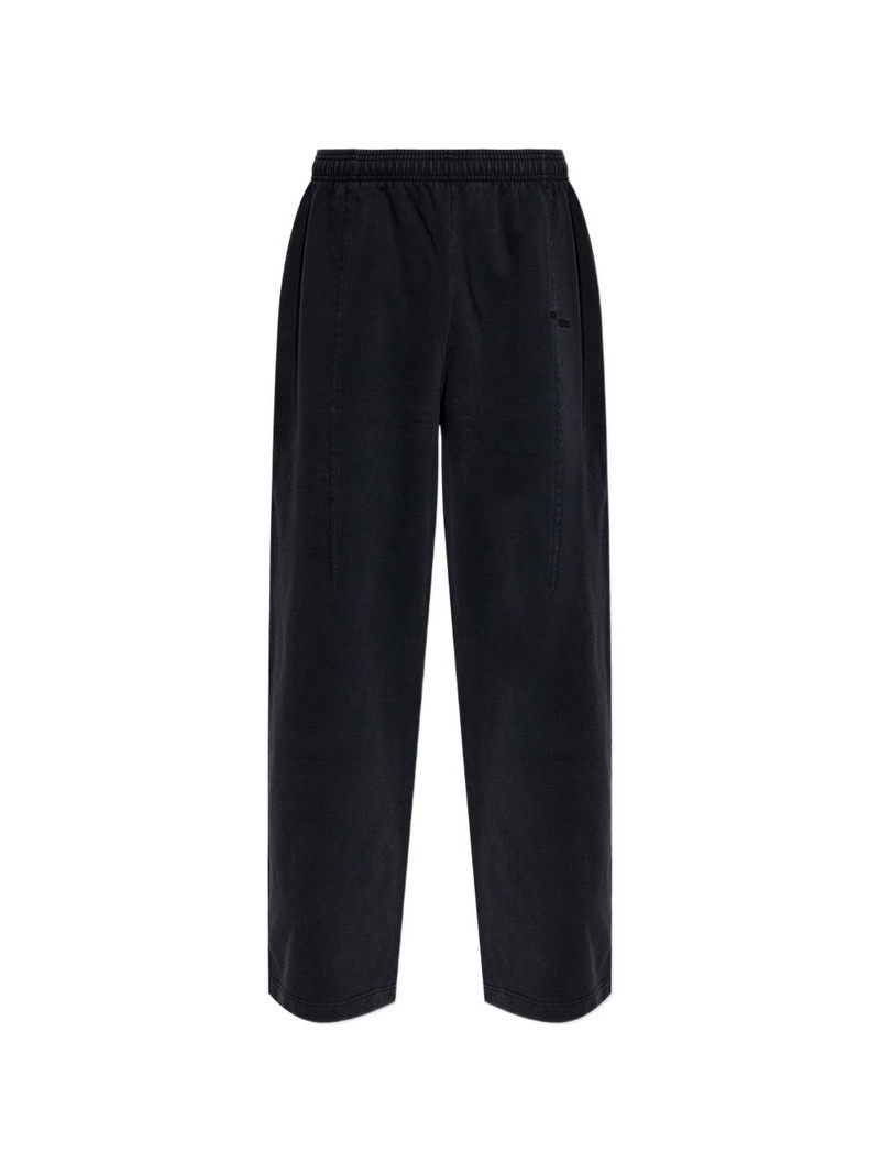 elasticated-waist wide-leg track pants 1