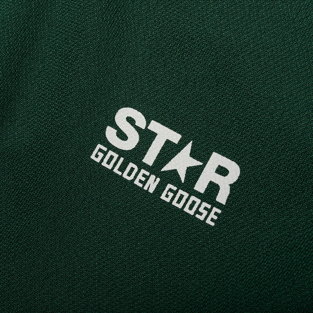 WOMEN'S STAR ZIPPED TRACK JACKET - BRIGHT GREEN - 4