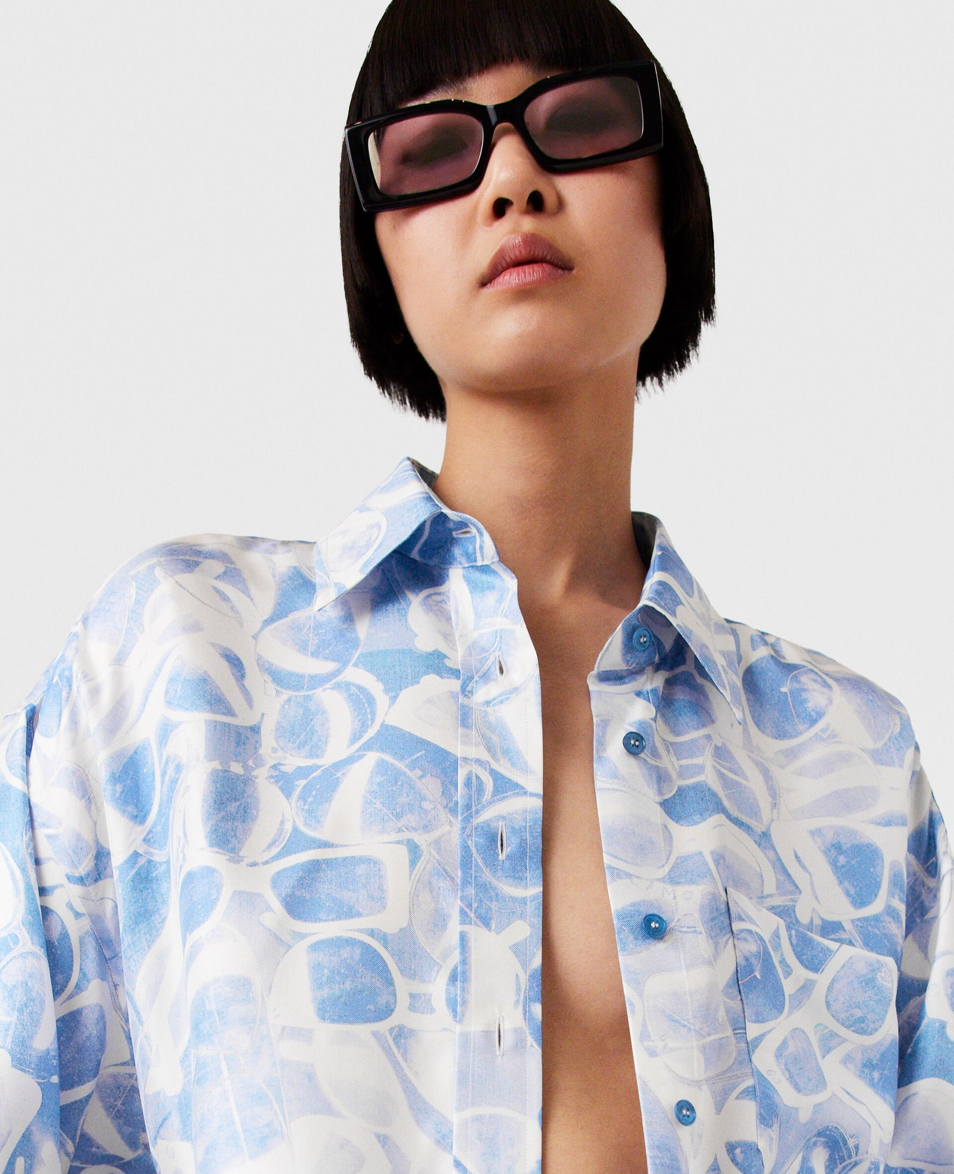 Sunglasses Print Long-Sleeve Shirt - 4