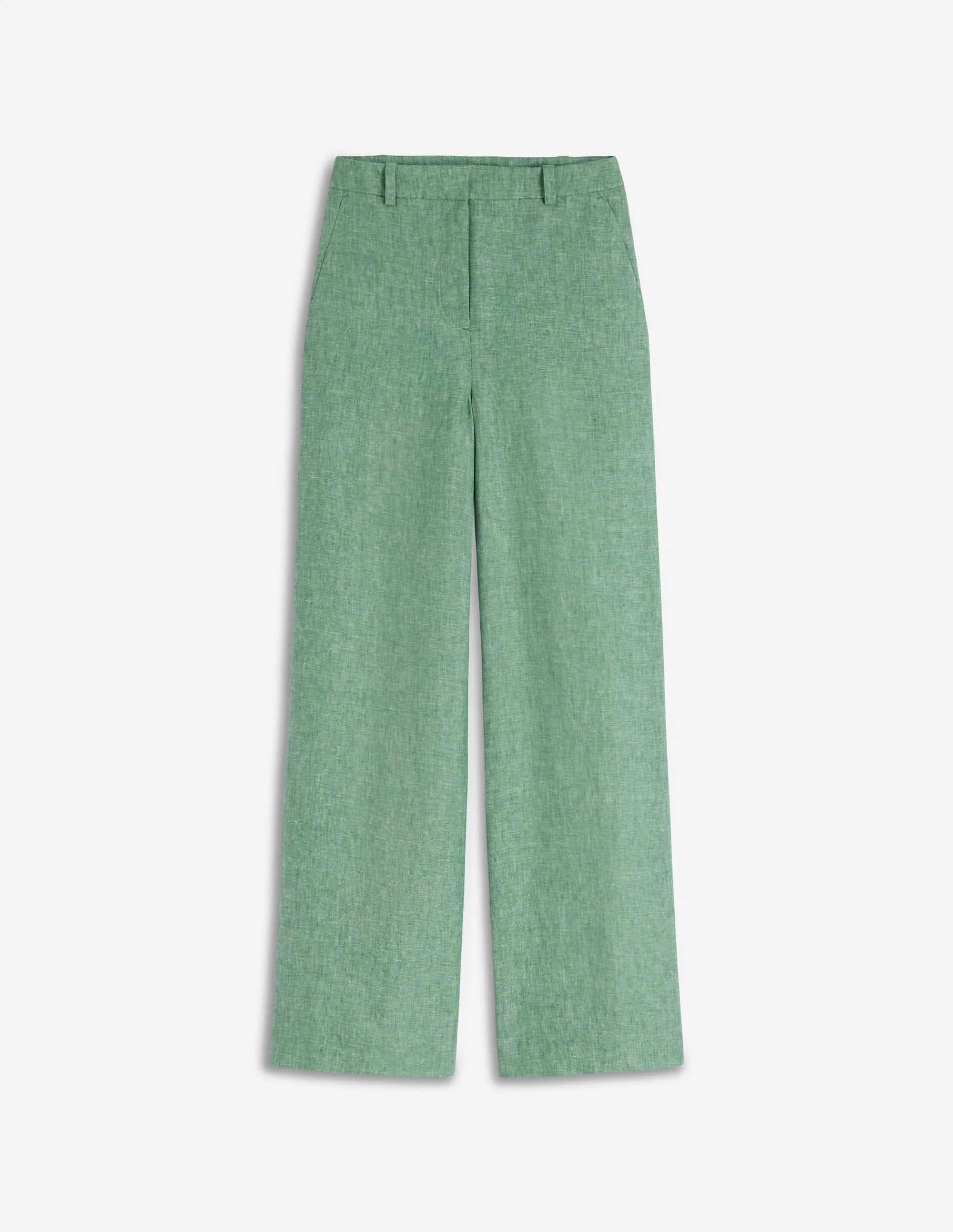Belgravia Linen Pants-Aloe Green Chambray - 1