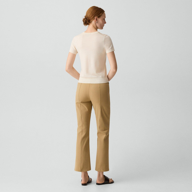 Theory Seamed Kick Pant in Stretch Cotton-Blend outlook