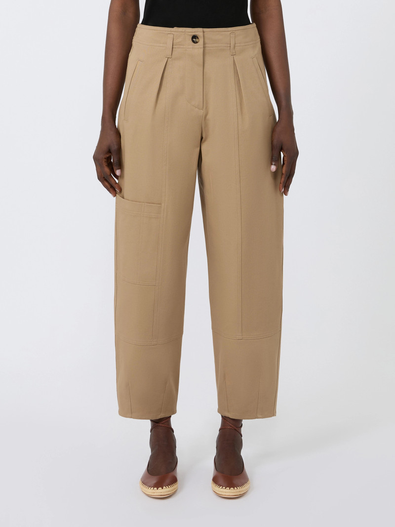 BAUTTA Cotton bull denim cargo trousers - SAND 3