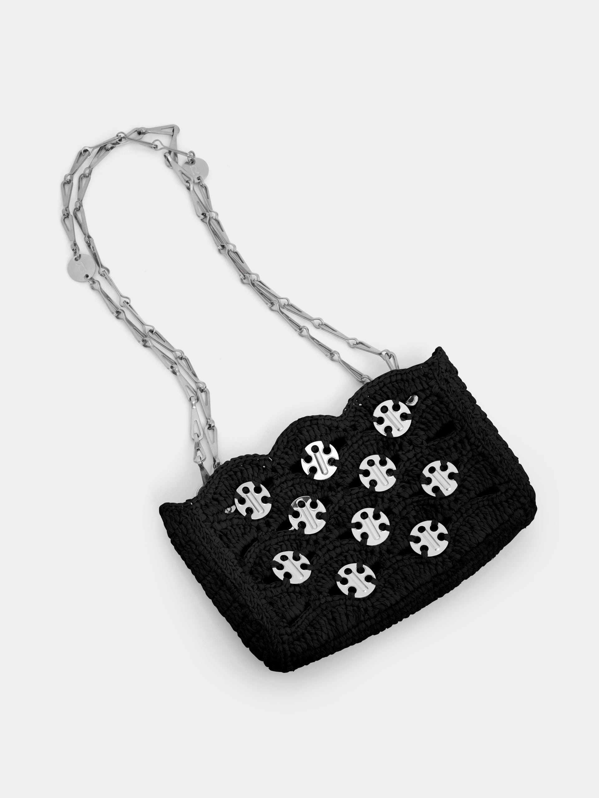 1969 BLACK NANO BAG IN RAFFIA - 5
