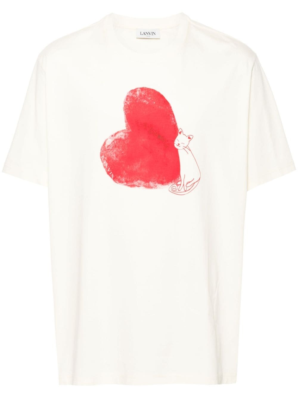 heart-print T-shirt - 1