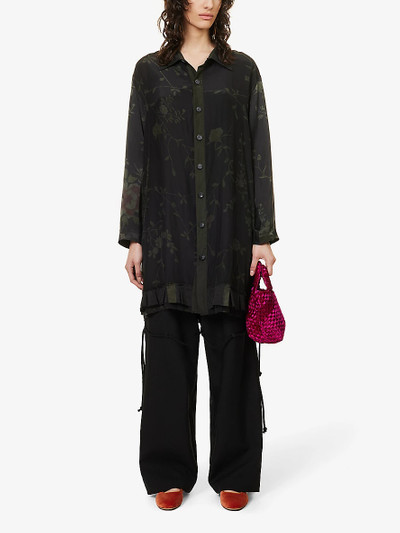 By Walid Drew floral-pattern relaxed-fit silk shirt outlook