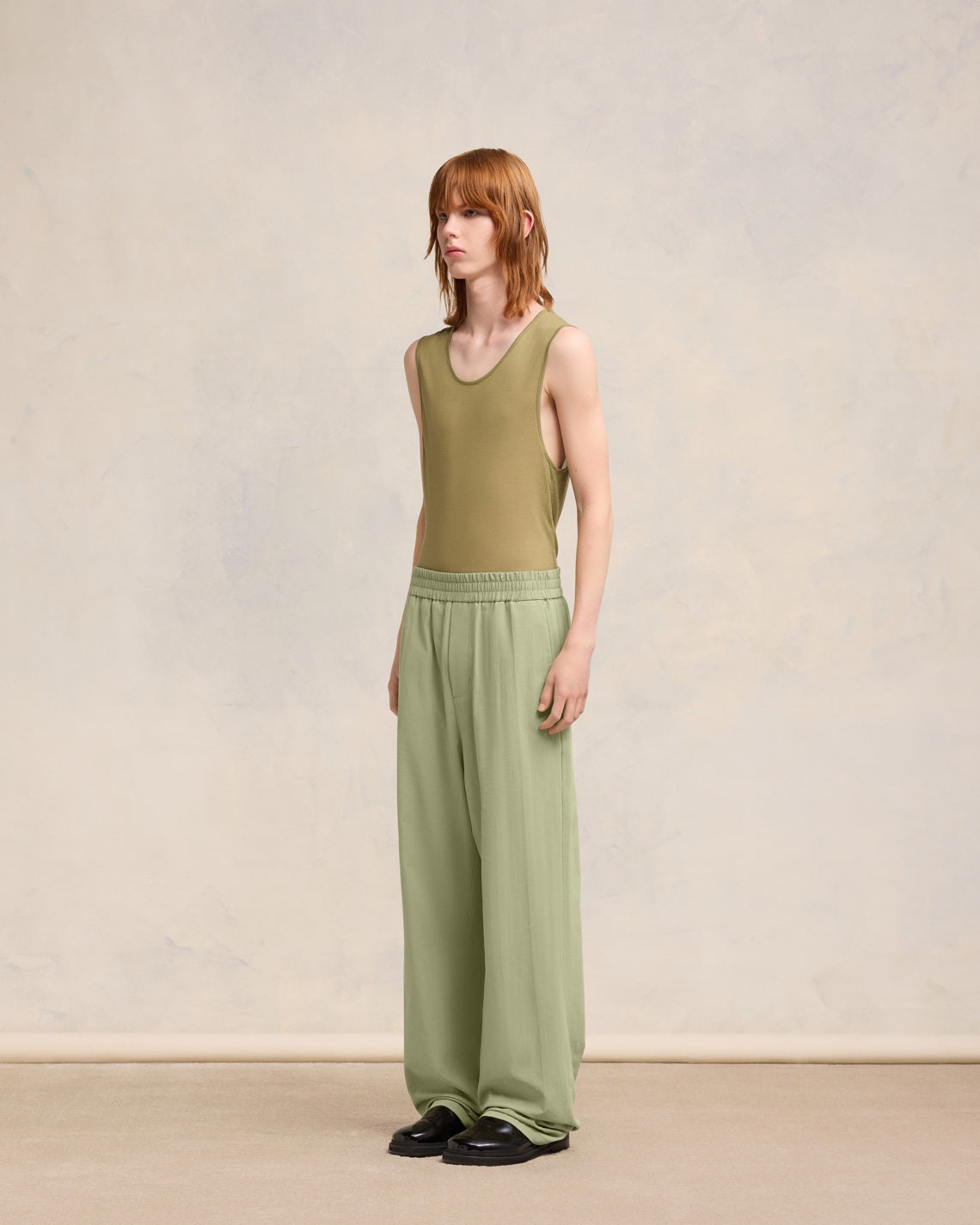 WIDE ELASTICATED WAIST TROUSERS - 6