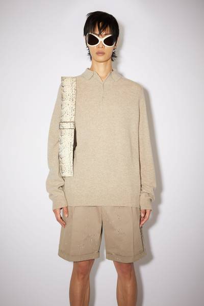 Acne Studios Long sleeve polo - Sand beige outlook