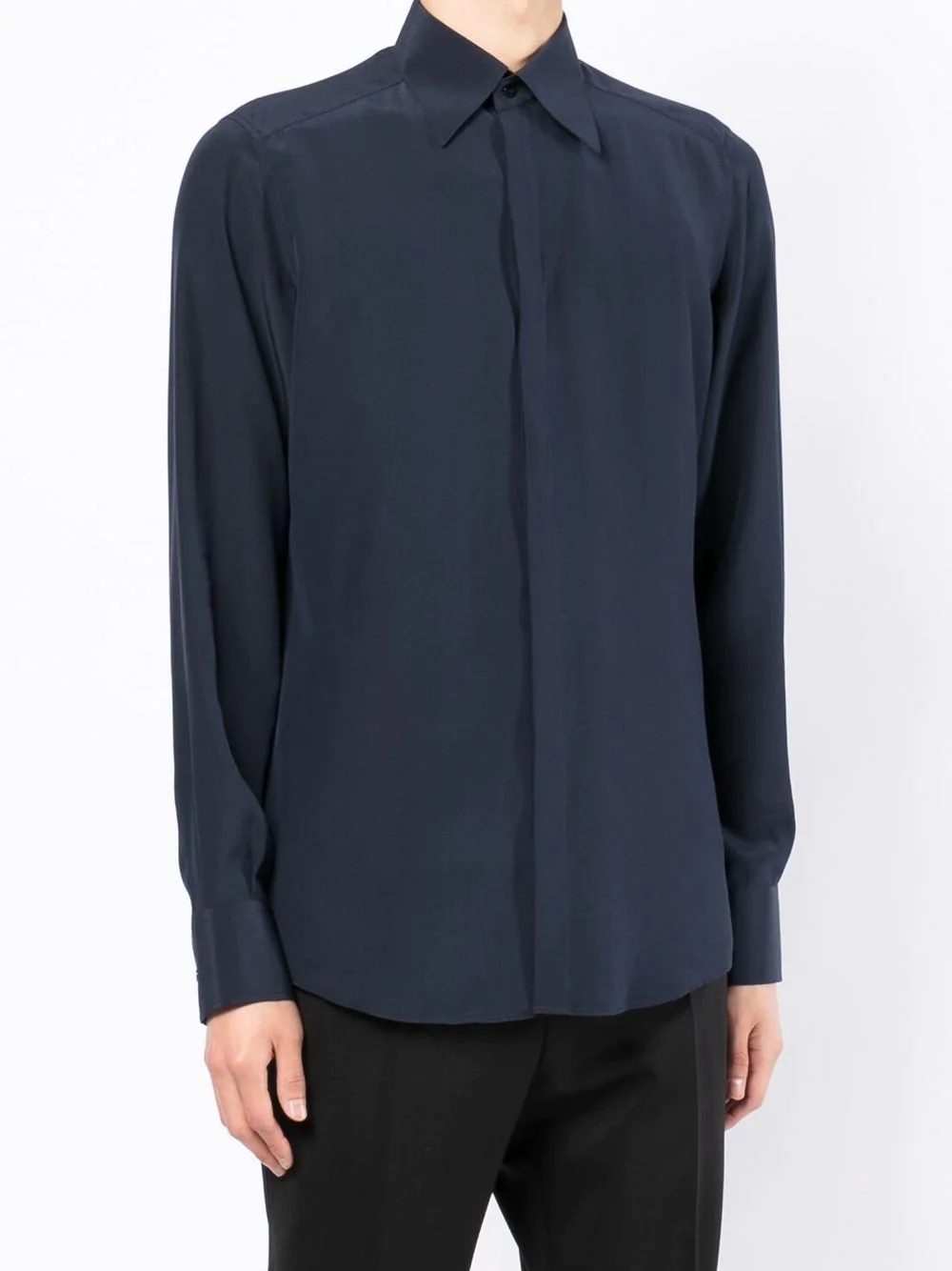 long-sleeve button-fastening shirt - 4