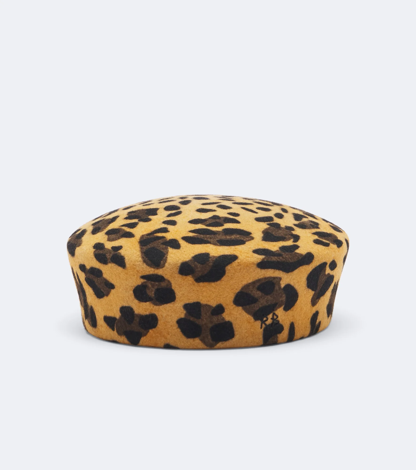 Leopard-print wool felt hat - 1
